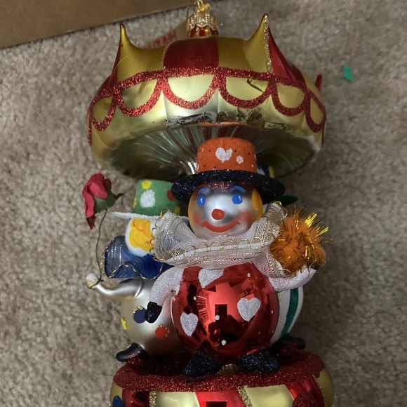 Circus Clowns Blown glass Christmas Carousel.

Brand new excellent condition - Picture 2 of 6